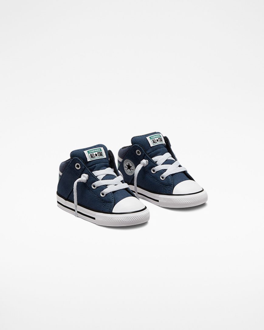 Boys' Converse Chuck Taylor All Star Axel Varsity High Top Shoes Navy / White | AU 481E9N